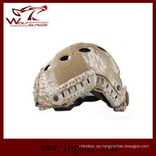 Militar camuflaje táctico marino Pj casco con visera